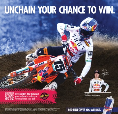 Text Reading 'Unchain your chance to win.'