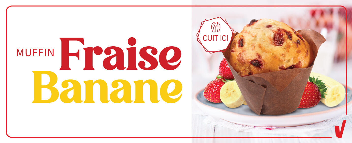 Muffin fraise banane