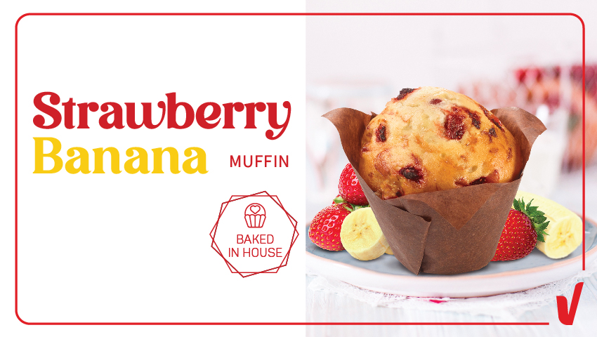 Muffin fraise banane