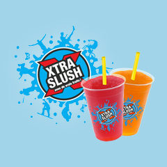 An image showing the Xtra Slush logo along with two packs of Xtra Slush bottles.