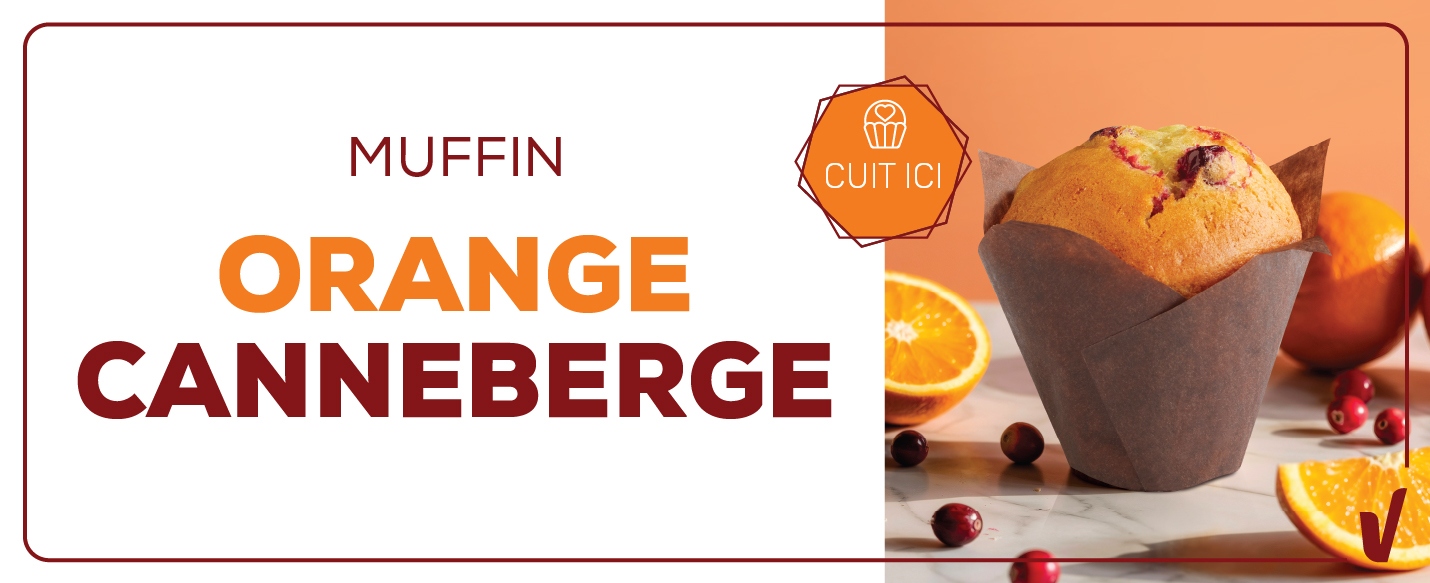 Muffin orange canneberge. Cuit ici.