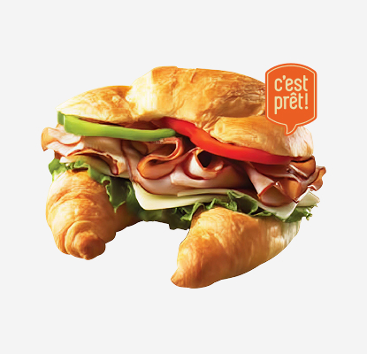 croissant sandwich jambon
